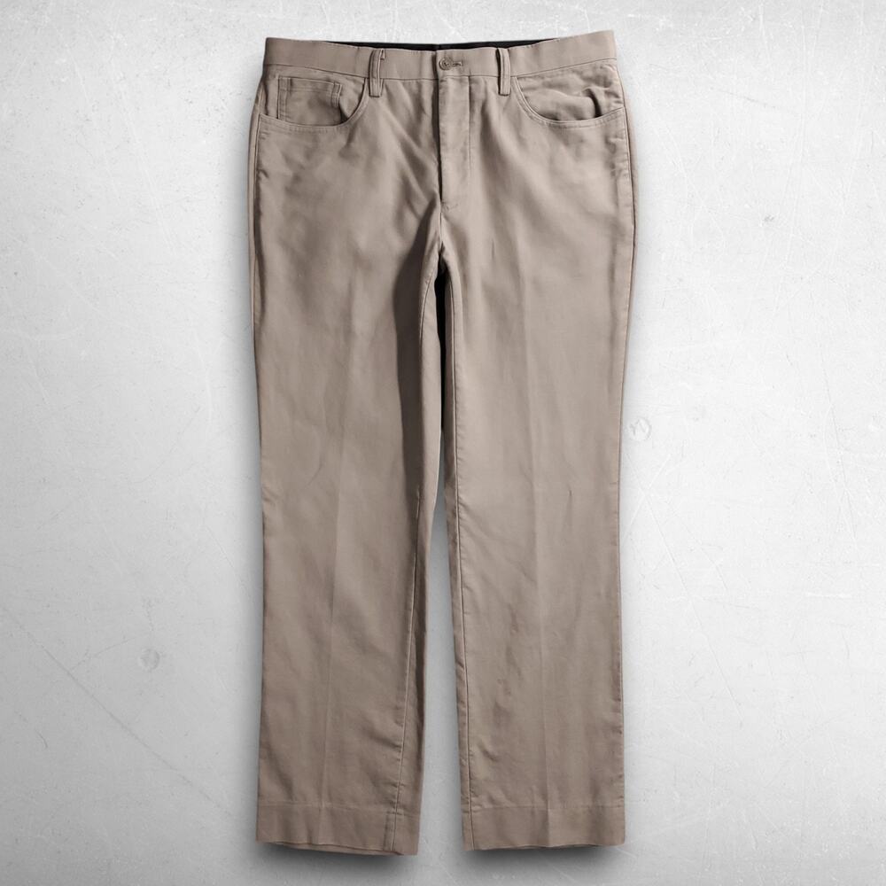 John Varvatos Cash Straight Leg Pants Mens 32x29 Beige 100% Cotton Timeless